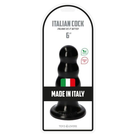 Dildo-Italian Cock 6""Black Dildo-Italian Cock 6""Black