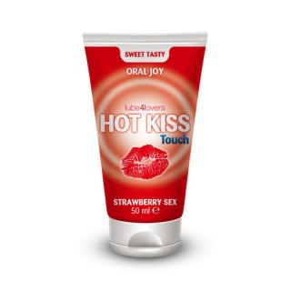 Lube4lovers - Żel smakowy - HOT KISS TOUCH STRAWBERRY GEL 50 ml