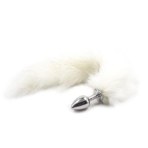 Plug anale con coda Long Fox Tail bianca Plug anale con coda Long Fox Tail bianca