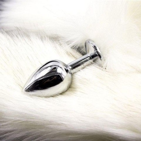 Plug anale con coda Long Fox Tail bianca Plug anale con coda Long Fox Tail bianca