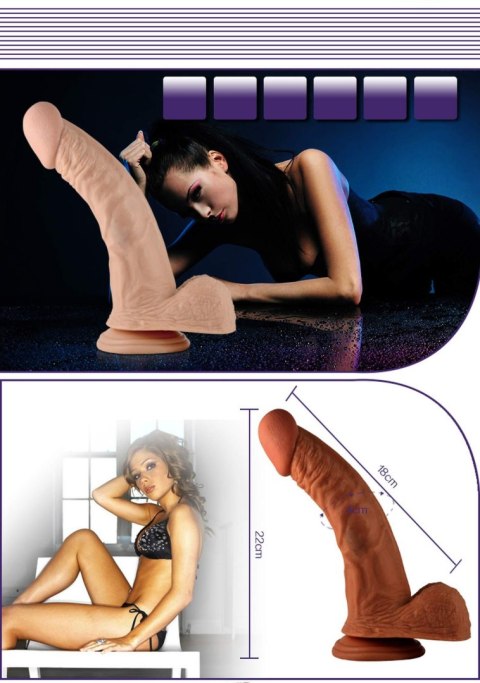 8.5"" Real Extreme Vibrating Dildo Flesh 8.5"" Real Extreme Vibrating Dildo Flesh