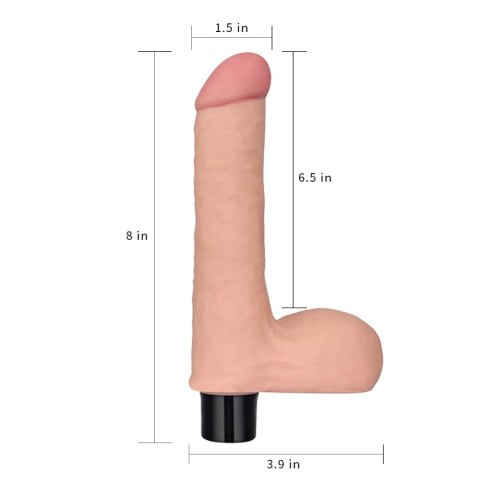 8"" REAL SOFTEE Vibrating Dildo 8"" REAL SOFTEE Vibrating Dildo