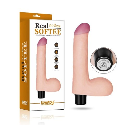 8"" REAL SOFTEE Vibrating Dildo 8"" REAL SOFTEE Vibrating Dildo