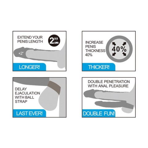 Add 2"" Pleasure X Tender Double Penis Sleeve Add 2"" Pleasure X Tender Double Penis Sleeve