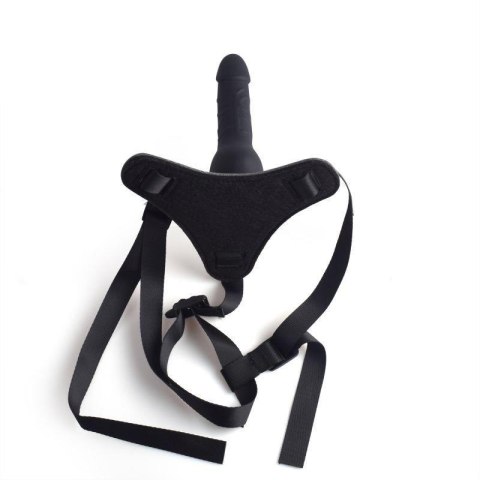 Cintura regolabile strap-on Black con fallo realistico Cintura regolabile strap-on Black con fallo realistico