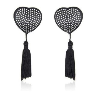Toyz4lovers - Nasutniki - Heart shine nipples tassels (argento)