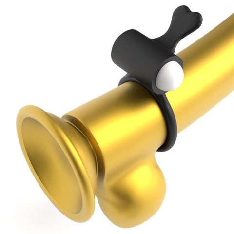 Power Clit Silicone Cockring Black Power Clit Silicone Cockring Black