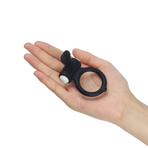 Power Clit Silicone Cockring Black Power Clit Silicone Cockring Black
