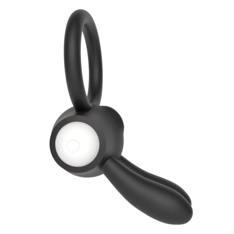 Power Clit Silicone Cockring Black Power Clit Silicone Cockring Black