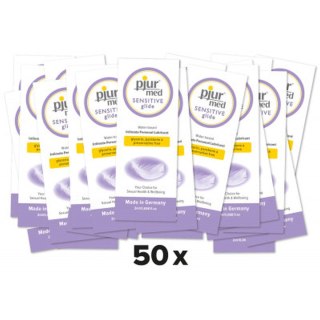 Pjur - Żel na bazie wody - pakiet 50 szt. po 1,5 ml - pjur MED Sensitive glide
