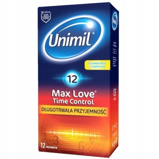 Prezerwatywy - UNIMIL BOX 12 MAX LOVE TIME CONTROL