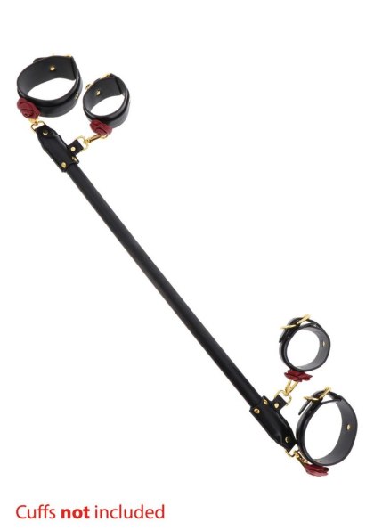 Kajdanki na kostki i nadgarstki z rozpórka - Róża - Wild Roses Spreader Black