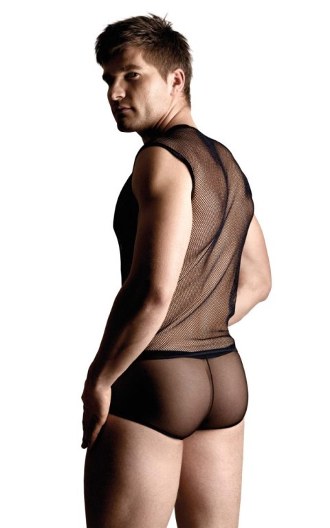 Softline - Kompleyt - Net set - shirt and thong - black XL Softline - Kompleyt - Net set - shirt and thong - black XL