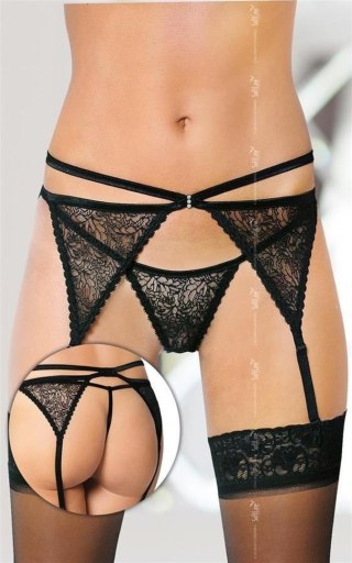 Softline - Pas do pończoch - Garterbelt 3318 - black M/L