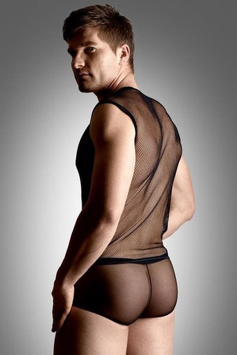 Softline - Komplet - Net set - shirt and thong - black M/L Softline - Komplet - Net set - shirt and thong - black M/L