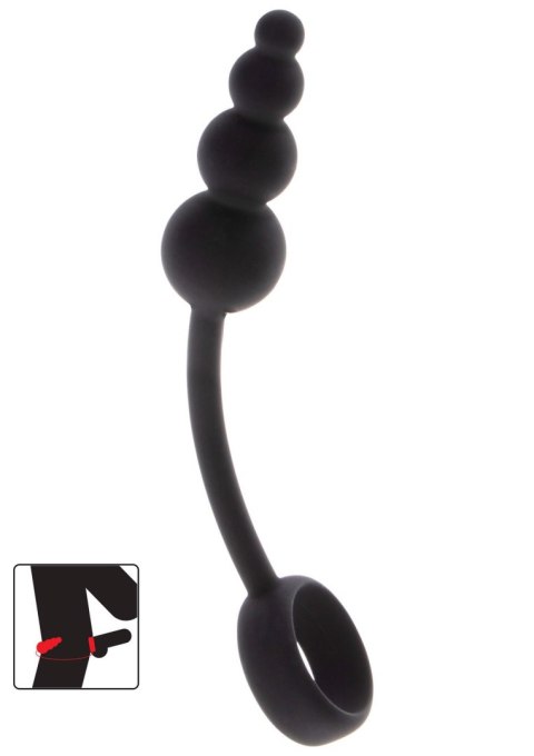 Anal Snake Plug & Penis Ring Black Anal Snake Plug & Penis Ring Black