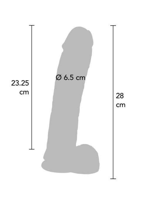 Dildo 11 inch with Balls Black Dildo 11 inch with Balls Black