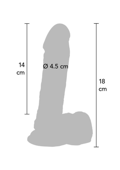 Dildo 18cm with Balls Light skin tone Dildo 18cm with Balls Light skin tone