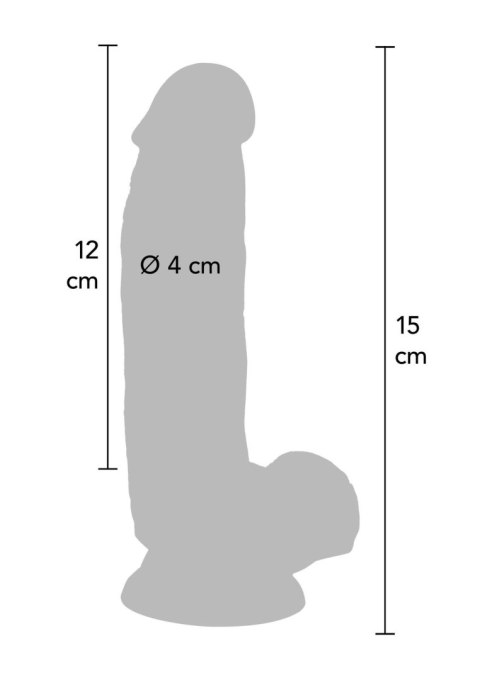Dildo 6 inch with Balls Light skin tone Dildo 6 inch with Balls Light skin tone