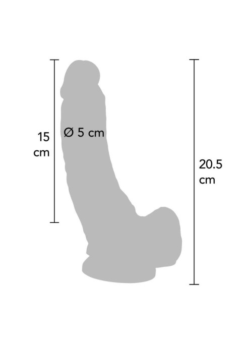 Dildo 8 inch with Balls Light skin tone Dildo 8 inch with Balls Light skin tone