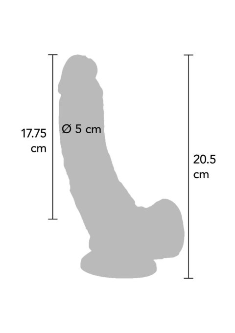 Dildo 8in. with Balls Vibrator Light skin tone Dildo 8in. with Balls Vibrator Light skin tone