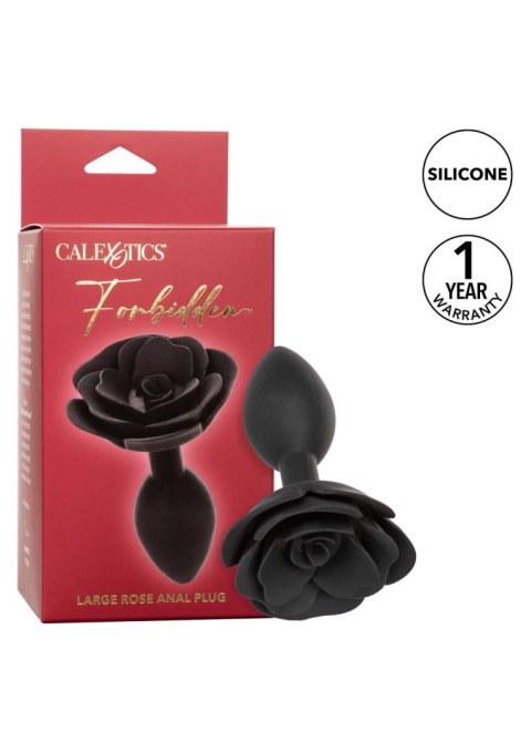 Large Rose Anal Plug Black Large Rose Anal Plug Black
