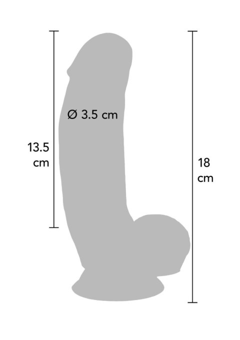 Silicone Dildo 7 inch w Balls Light skin tone Silicone Dildo 7 inch w Balls Light skin tone