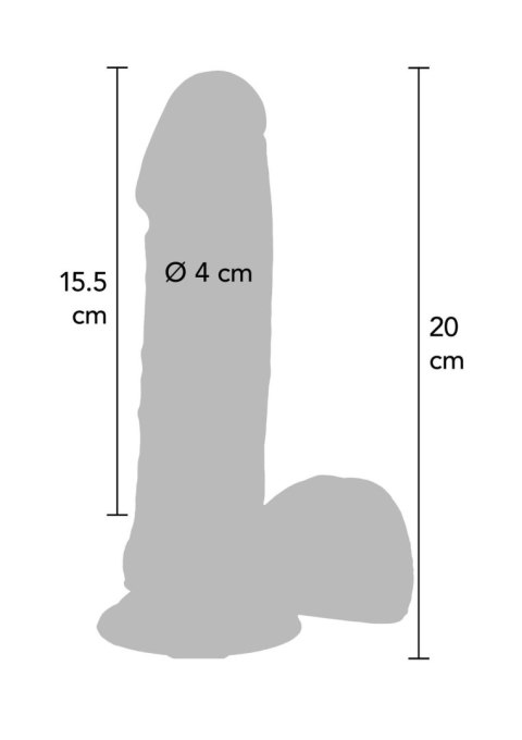 Silicone Dildo 8 Inch w Balls Light skin tone Silicone Dildo 8 Inch w Balls Light skin tone
