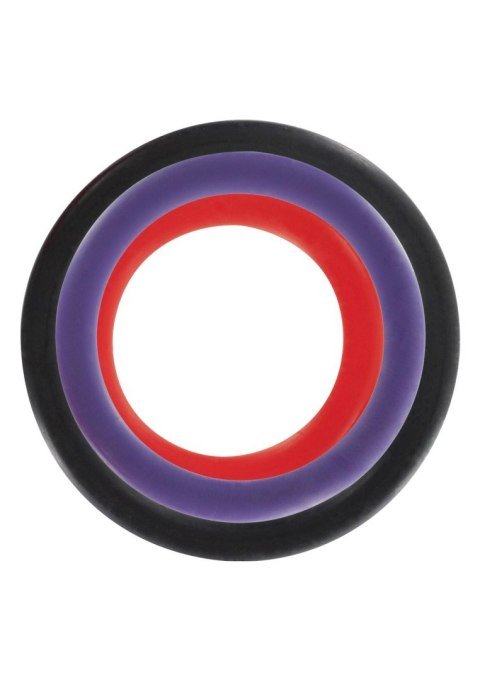 Zestaw 3 pierścieni erekcyjnych - Triple Rings Multicolor 3pcs Multicolor Zestaw 3 pierścieni erekcyjnych - Triple Rings Multicolor 3pcs Multicolor