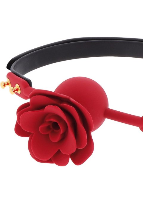 Knebel - Róża - Wild Roses Ball Gag Black Knebel - Róża - Wild Roses Ball Gag Black