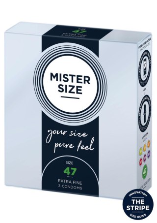 Prezerwatywy - MISTER SIZE 47mm 3 szt Natural