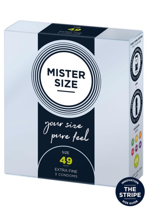 MISTER SIZE 49mm Condoms 3 szt Natural MISTER SIZE 49mm Condoms 3 szt Natural
