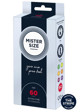 MISTER SIZE 60 mm Condoms 10pcs Natural