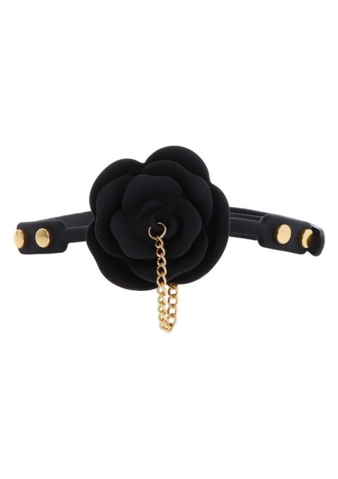Rose Ball Gag with Plug Black Rose Ball Gag with Plug Black