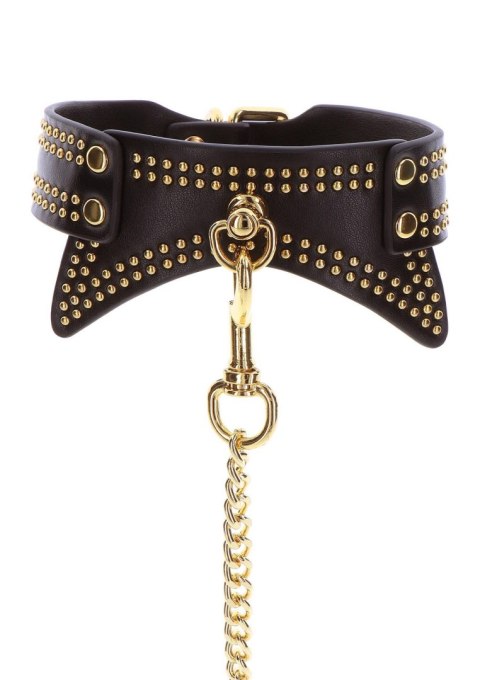 Smycz z obrożą - Studded Collar and Leash Black Smycz z obrożą - Studded Collar and Leash Black
