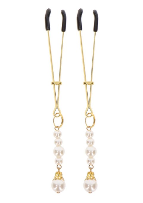 Taboom - Klamerki na sutki z kryształkami - Tweezers With Pearls Gold Taboom - Klamerki na sutki z kryształkami - Tweezers With Pearls Gold