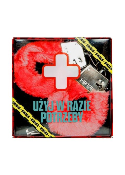 Kajdanki - Awaryjne Kajdanki Czerwone - WYPRZEDAŻ