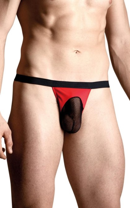 Softline - Stringi - Mens thongs 4494 - red M/L