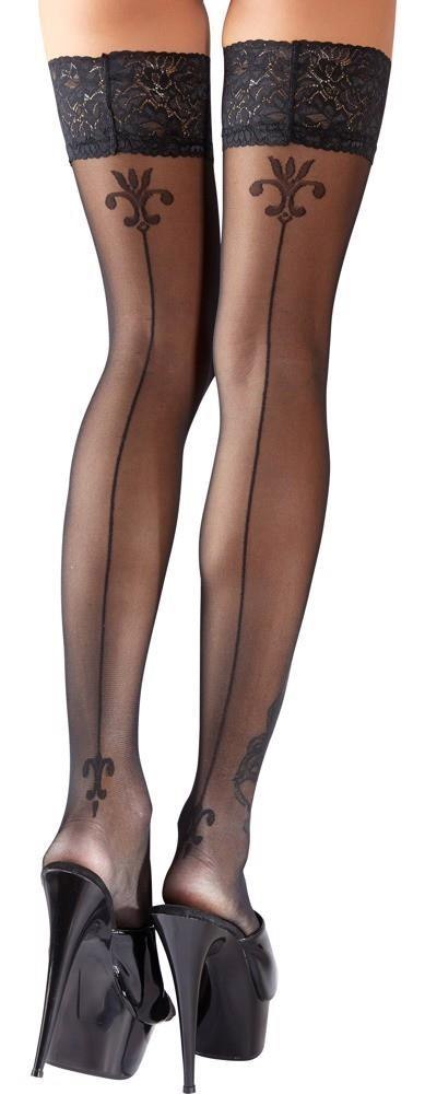 Cottelli - Pończochy - Hold-up Stockings with seam 4 Cottelli - Pończochy - Hold-up Stockings with seam 4