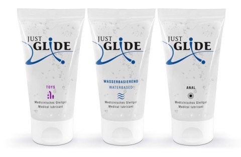 Just Glide - Lubrykant na bazie wody - zestaw 3 szt po 50 ml Just Glide - Lubrykant na bazie wody - zestaw 3 szt po 50 ml