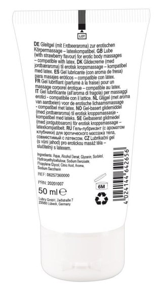 Lick it! - Żel do masażu - Strawberry 50 ml