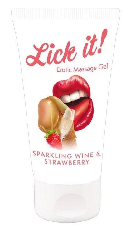 Lick it! - Żel do masażu - Wine-Strawberry 50 ml