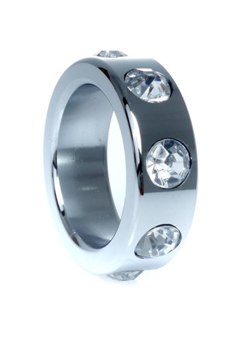 Pierścień - Metal Cock Ring with Cristal Diamonds Small Pierścień - Metal Cock Ring with Cristal Diamonds Small