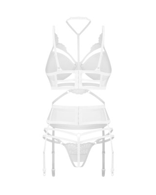 Obsessive - Premisis White otwarty komplet 3-częściowy 2XL/3XL