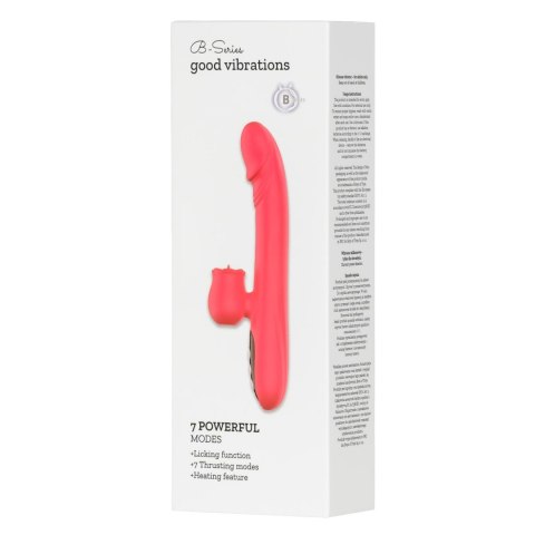 Silicone Vibrator 7 Powerful Modes - Licking, 7 ThrustingHeating, Red Silicone Vibrator 7 Powerful Modes - Licking, 7 ThrustingHeating, Red