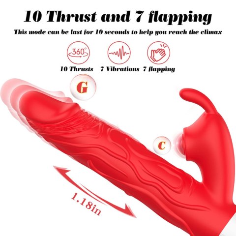 Silicone Vibrator 7 Vibration modes -10 thrusting and7 Flapping Silicone Vibrator 7 Vibration modes -10 thrusting and7 Flapping