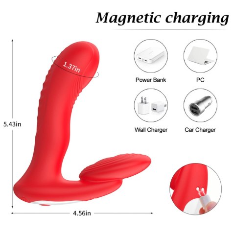 Silicone vibrator 3 speeds, 6 frequencies,Finger function,Heating + APP control Silicone vibrator 3 speeds, 6 frequencies,Finger function,Heating + APP control