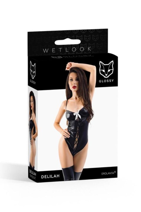 Glossy - Wetlook body Delilah - black XL Glossy - Wetlook body Delilah - black XL