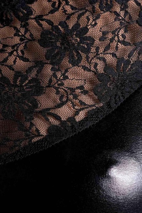 Glossy - Wetlook sukienka LULU - black L