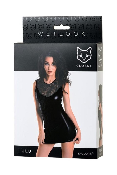 Glossy - Wetlook sukienka LULU - black L